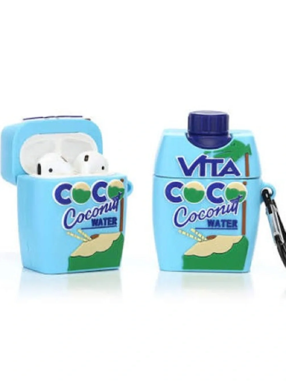 Vita Coco Coconut Water Silicone AirPods Case - Light Teal